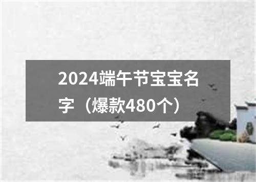 2024端午节宝宝名字（爆款480个）