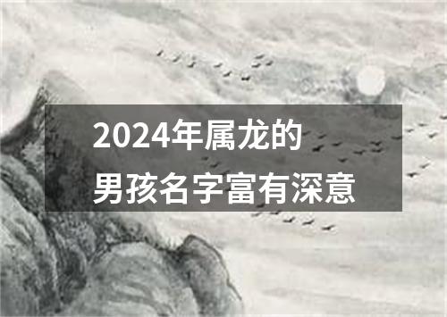 2024年属龙的男孩名字富有深意