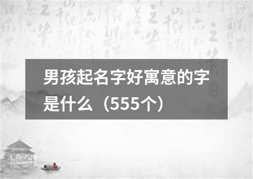 男孩起名字好寓意的字是什么（555个）