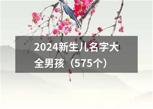 2024新生儿名字大全男孩（575个）