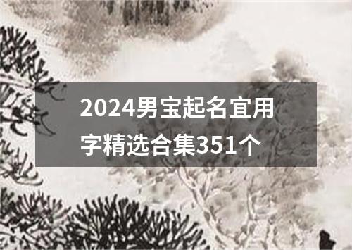 2024男宝起名宜用字精选合集351个