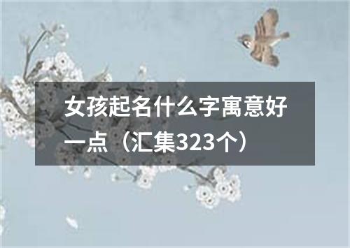 女孩起名什么字寓意好一点（汇集323个）