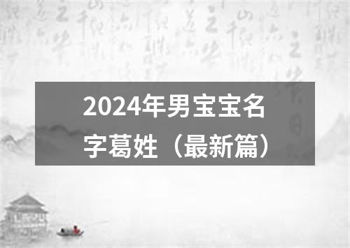 2024年男宝宝名字葛姓（最新篇）