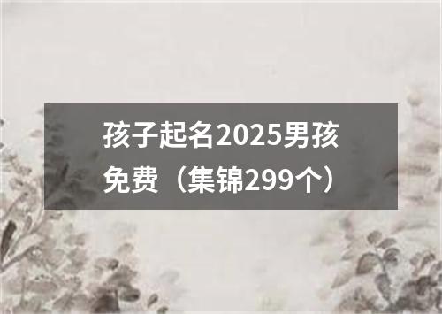 孩子起名2025男孩免费（集锦299个）