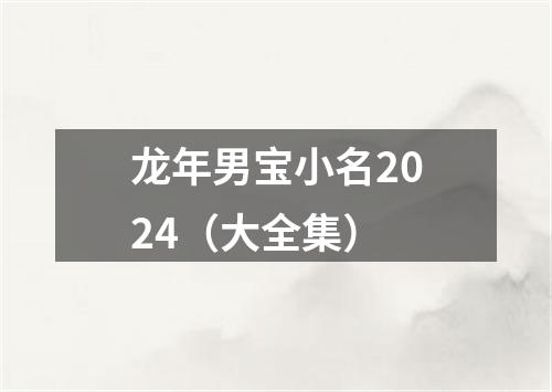 龙年男宝小名2024（大全集）