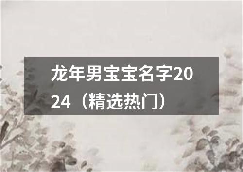 龙年男宝宝名字2024（精选热门）