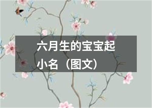 六月生的宝宝起小名（图文）