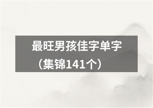 最旺男孩佳字单字（集锦141个）