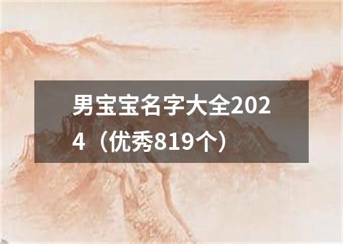 男宝宝名字大全2024（优秀819个）