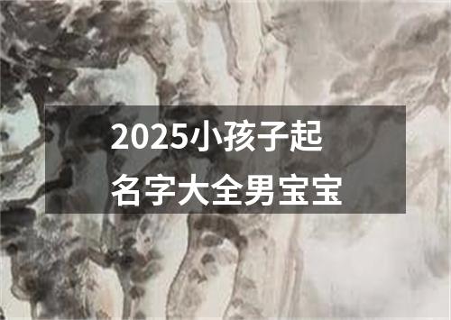 2025小孩子起名字大全男宝宝