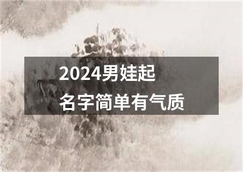 2024男娃起名字简单有气质