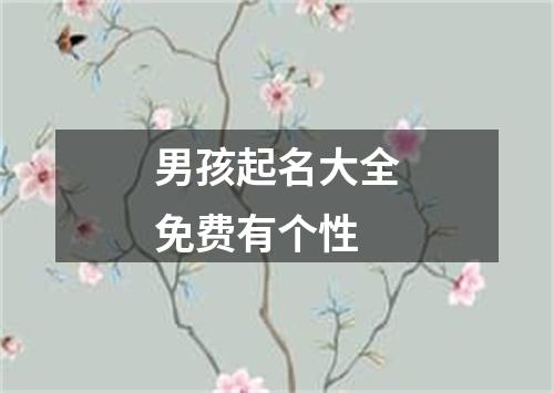 男孩起名大全免费有个性