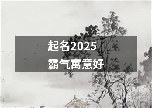 起名2025霸气寓意好