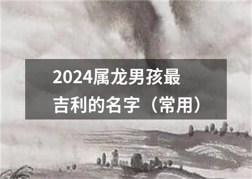 2024属龙男孩最吉利的名字（常用）