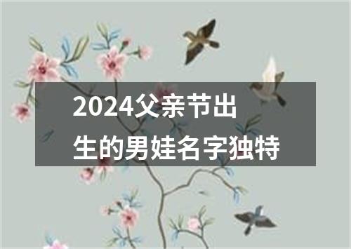 2024父亲节出生的男娃名字独特