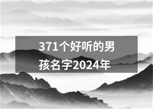 371个好听的男孩名字2024年