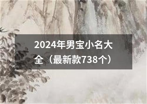 2024年男宝小名大全（最新款738个）