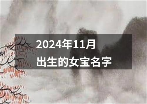 2024年11月出生的女宝名字