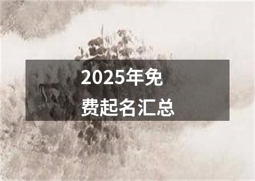 2025年免费起名汇总