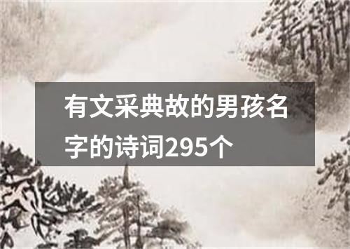 有文采典故的男孩名字的诗词295个