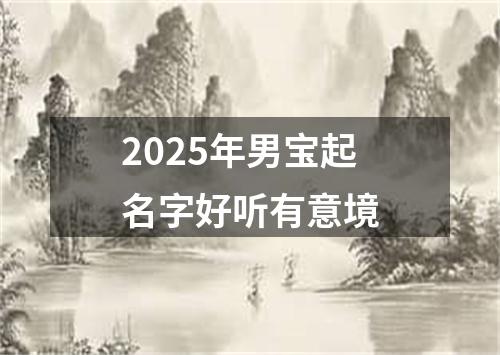 2025年男宝起名字好听有意境