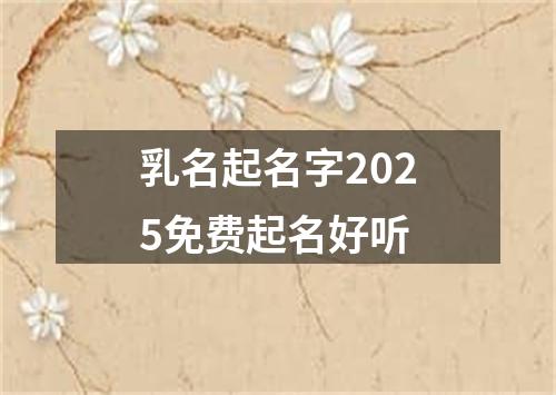 乳名起名字2025免费起名好听