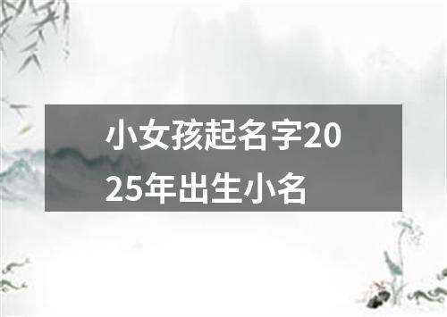 小女孩起名字2025年出生小名