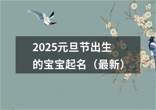 2025元旦节出生的宝宝起名（最新）