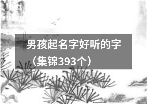 男孩起名字好听的字（集锦393个）