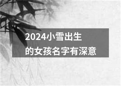 2024小雪出生的女孩名字有深意