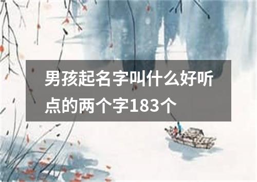 男孩起名字叫什么好听点的两个字183个