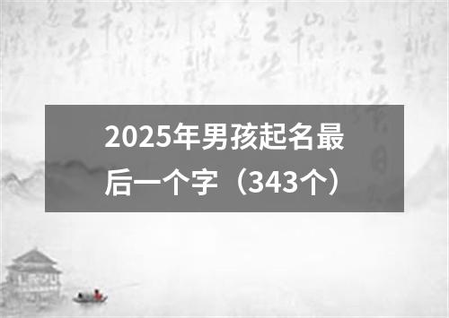 2025年男孩起名最后一个字（343个）