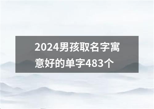 2024男孩取名字寓意好的单字483个