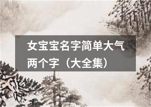 女宝宝名字简单大气两个字（大全集）