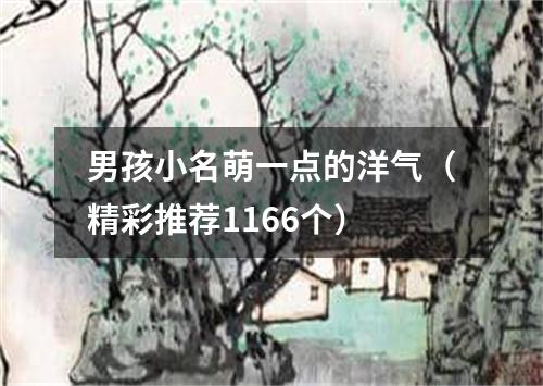 男孩小名萌一点的洋气（精彩推荐1166个）