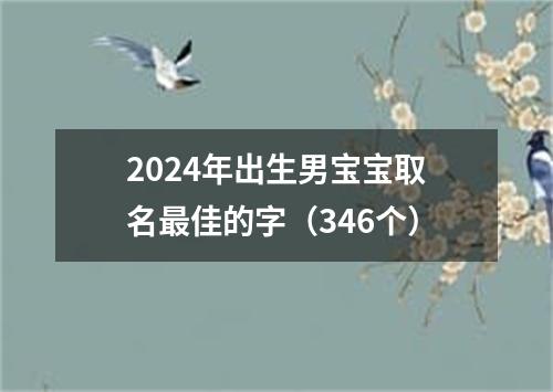 2024年出生男宝宝取名最佳的字（346个）