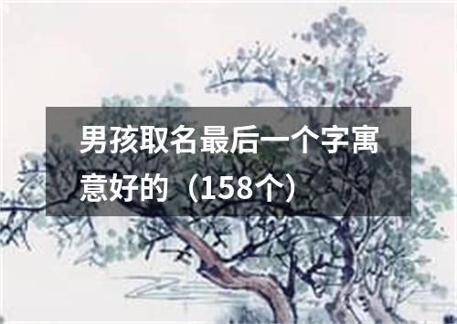 男孩取名最后一个字寓意好的（158个）