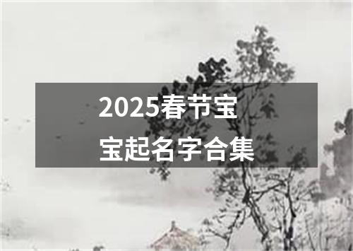 2025春节宝宝起名字合集