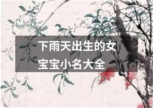 下雨天出生的女宝宝小名大全