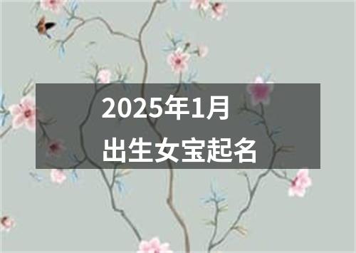 2025年1月出生女宝起名