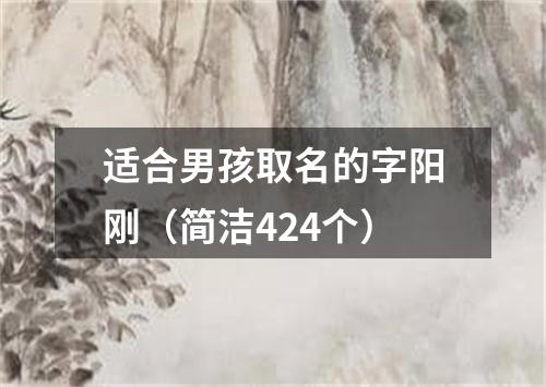 适合男孩取名的字阳刚（简洁424个）