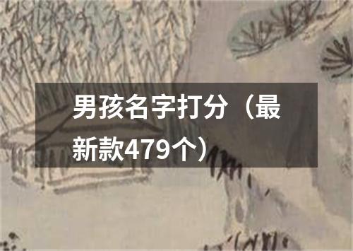 男孩名字打分（最新款479个）