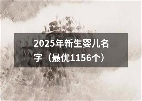 2025年新生婴儿名字（最优1156个）