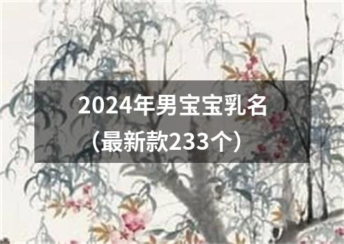 2024年男宝宝乳名（最新款233个）