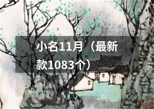 小名11月（最新款1083个）