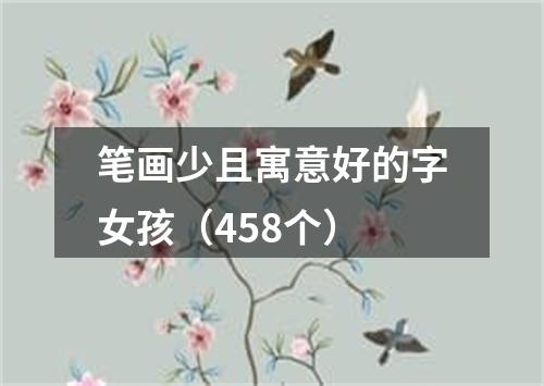 笔画少且寓意好的字女孩（458个）