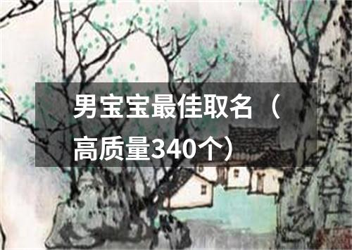 男宝宝最佳取名（高质量340个）