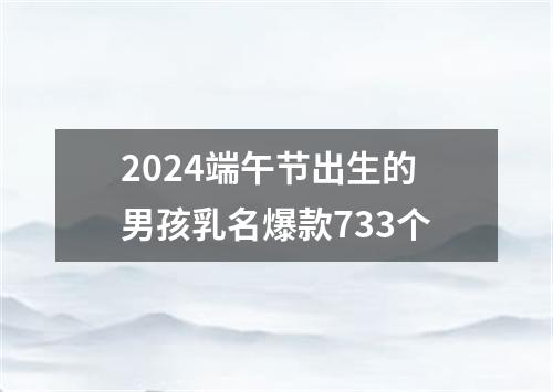 2024端午节出生的男孩乳名爆款733个