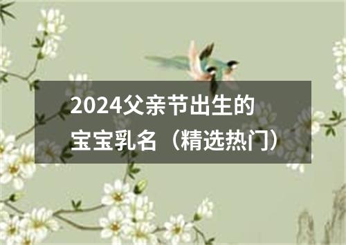 2024父亲节出生的宝宝乳名（精选热门）