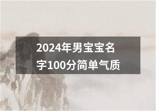 2024年男宝宝名字100分简单气质